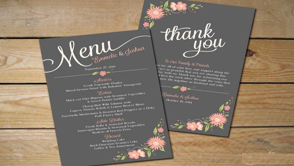 wedding menu - 1