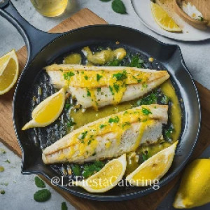 Grilled Fish with lemon butter Sauce